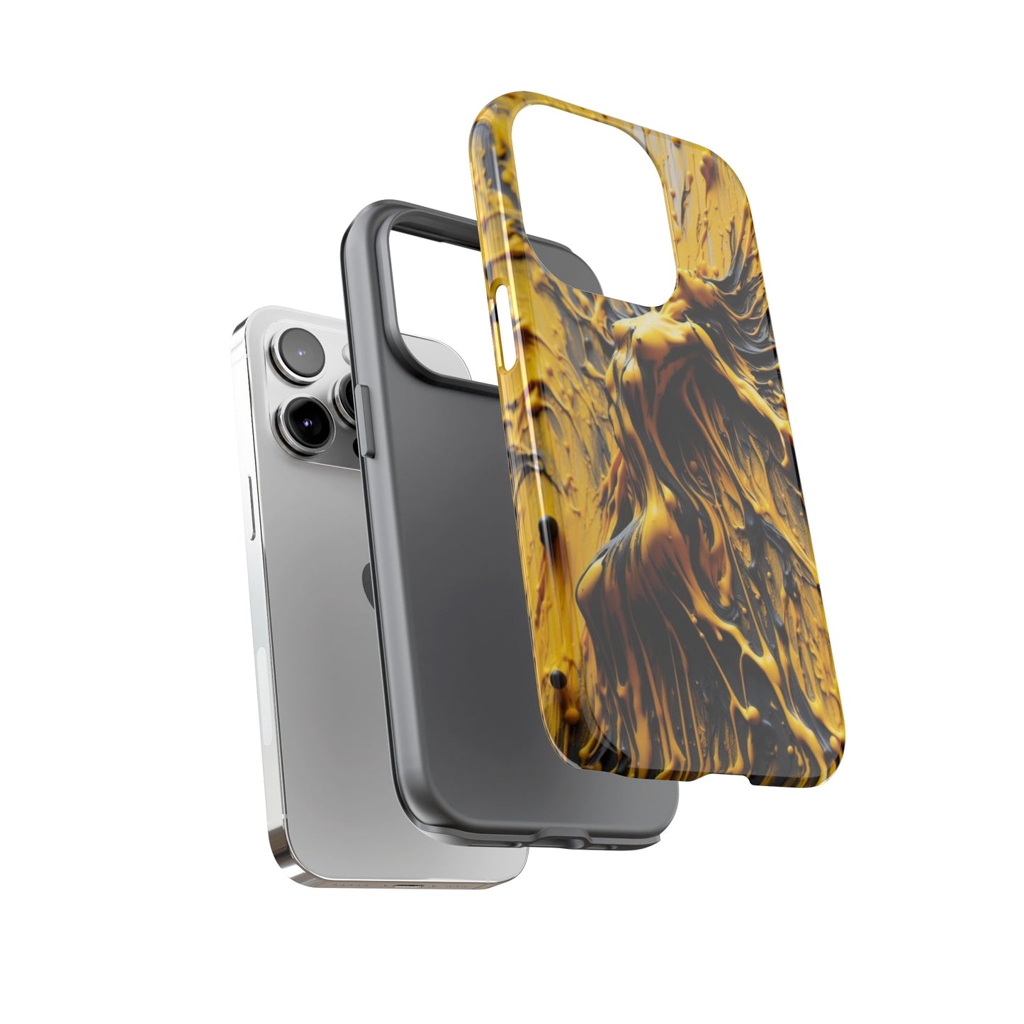 Bold Art Phone Case - Vibrant Yellow Abstract Design