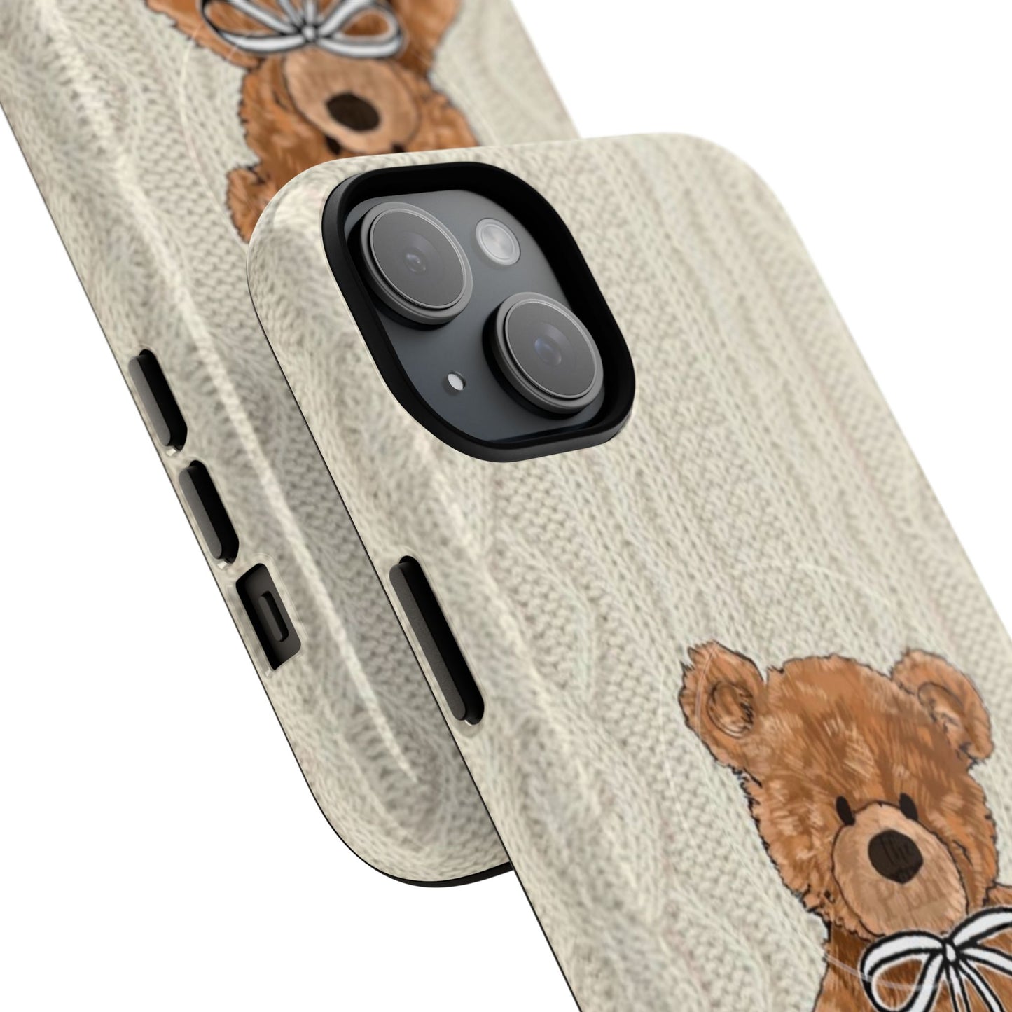 Cozy Bear Magnetic Phone Case - Cute Knit Design for All Ages