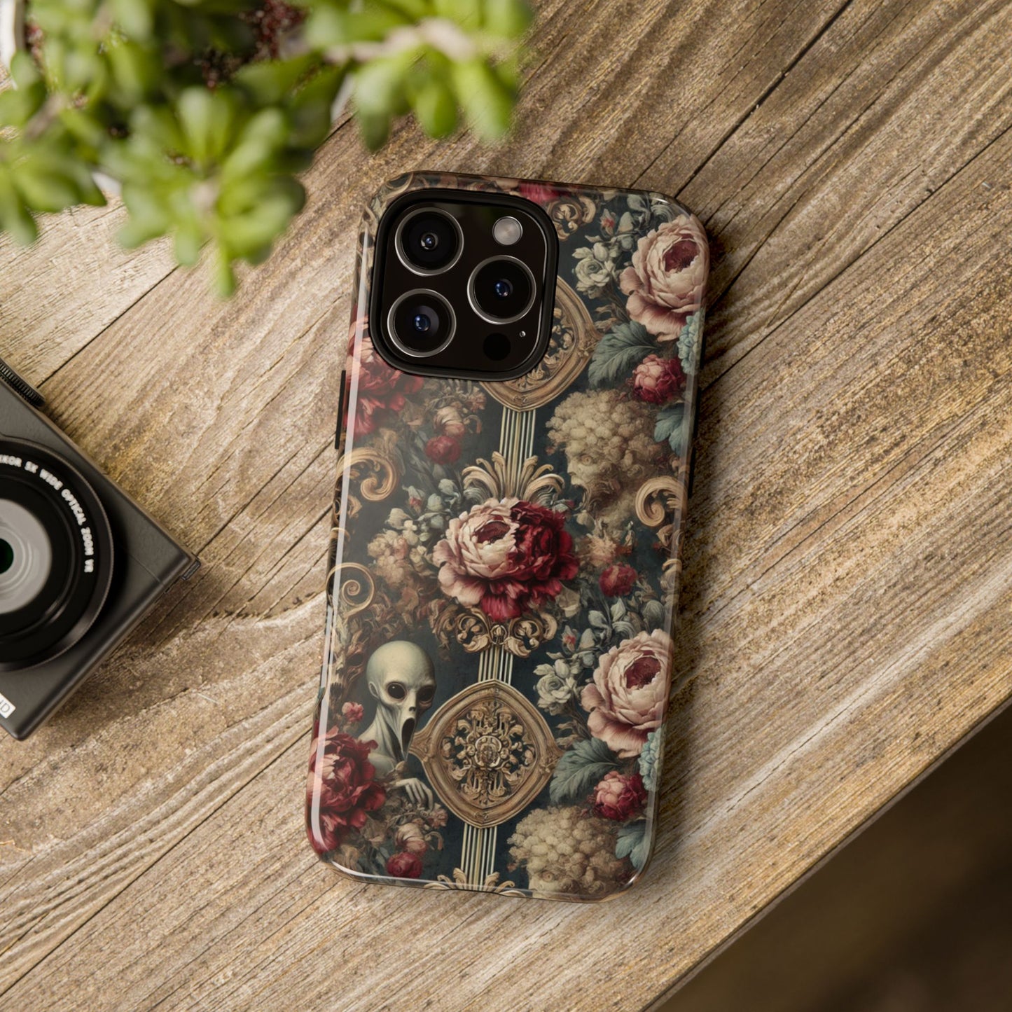 Elegant Alien Floral Phone Case - Tough Cases for Unique Style