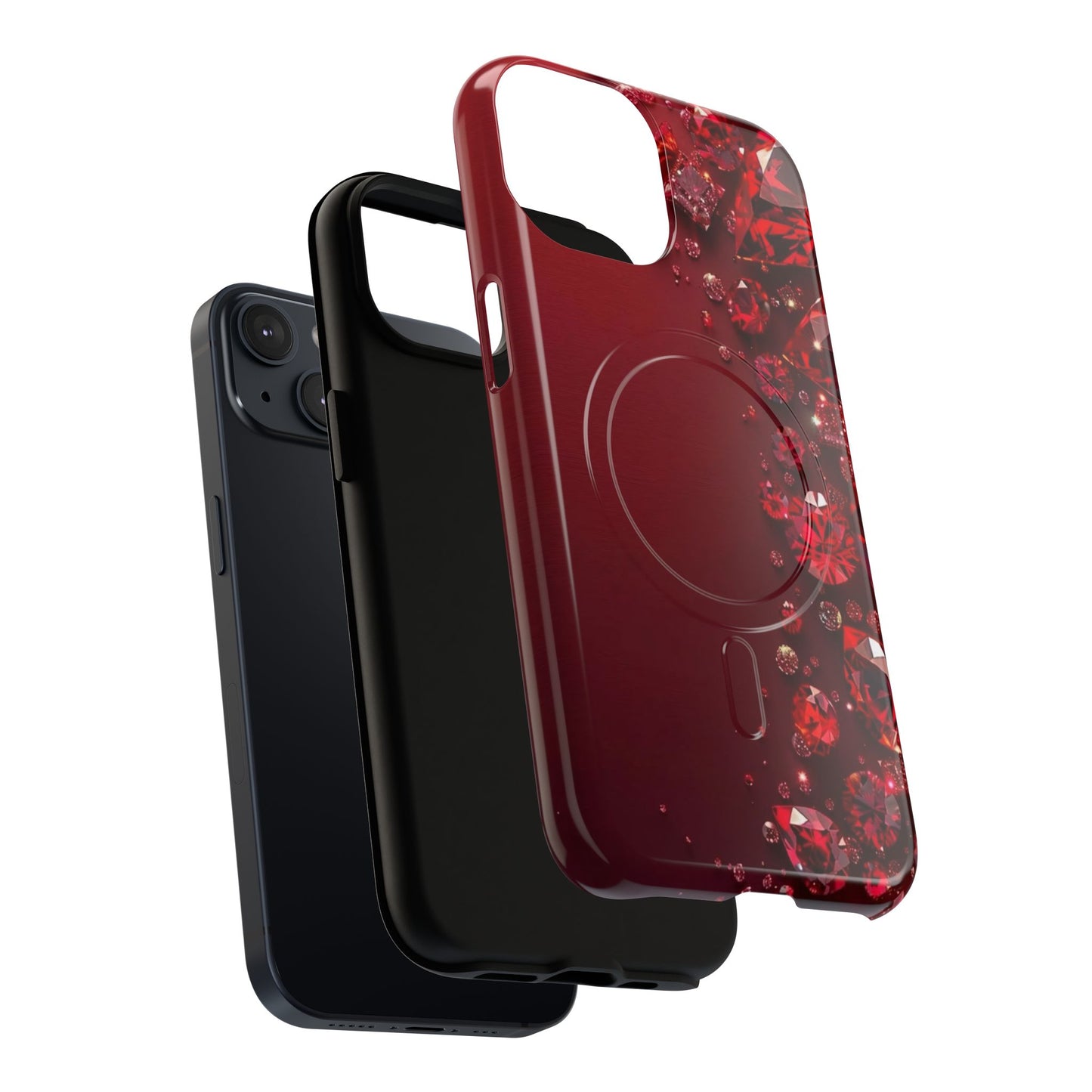 Gemstone Red Tough Magnetic Phone Case - Stylish and Durable Protection