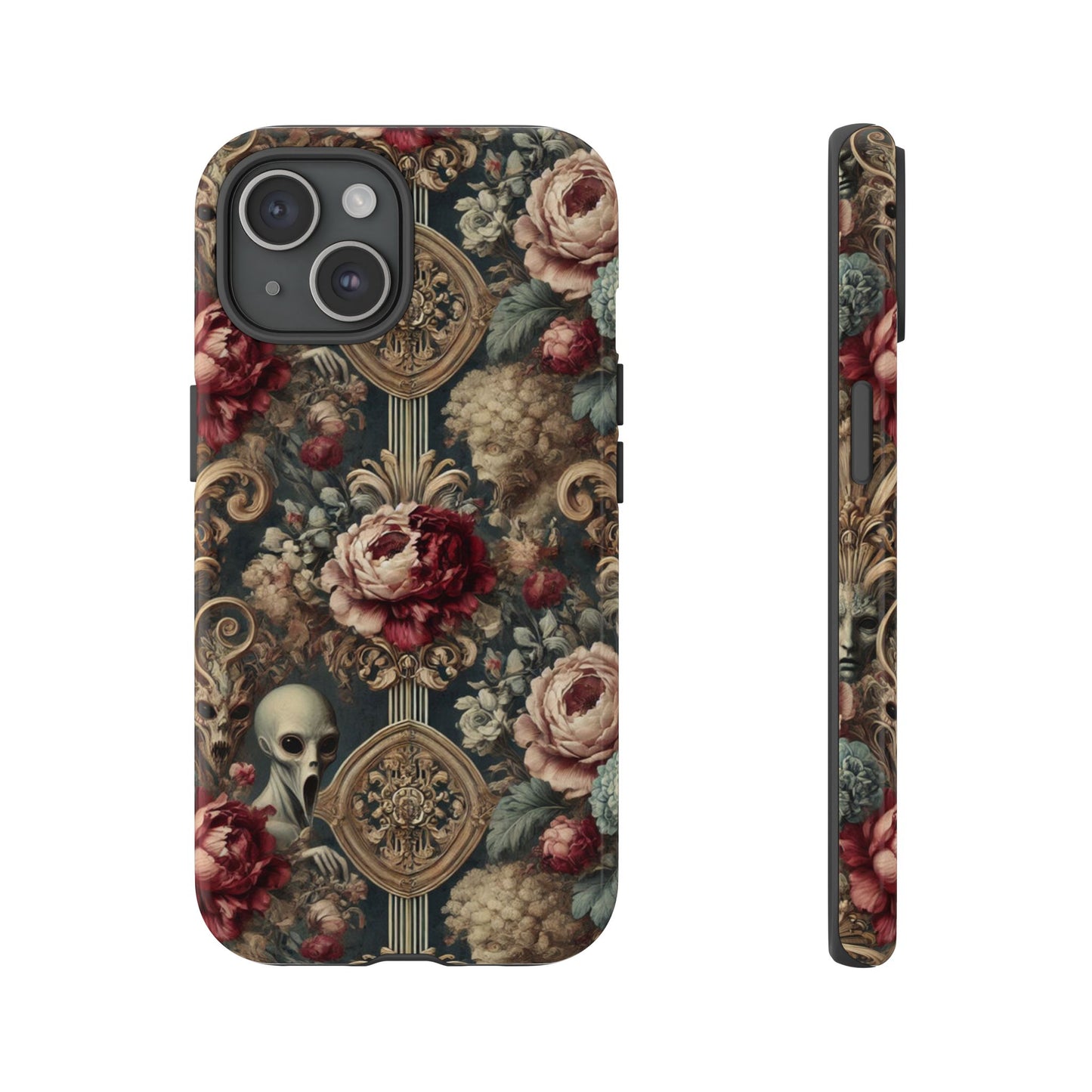 Elegant Alien Floral Phone Case - Tough Cases for Unique Style