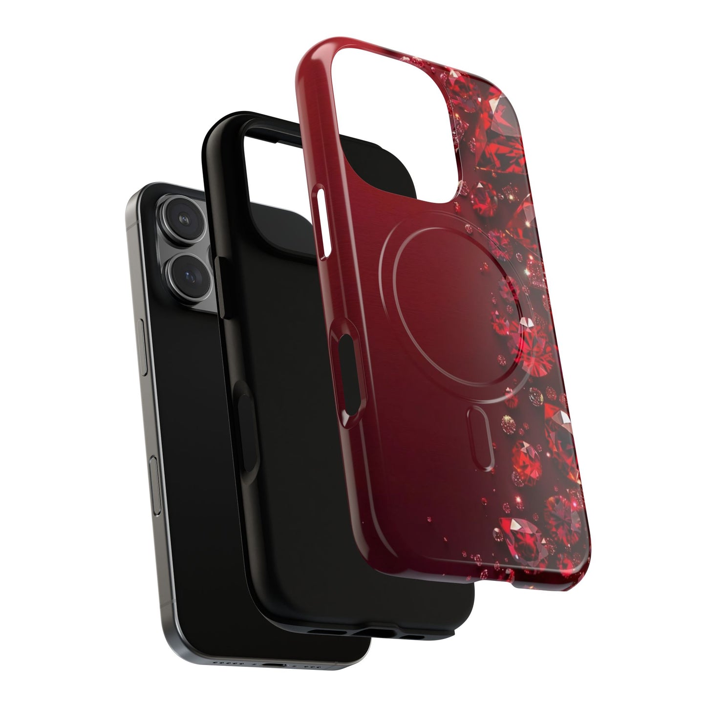 Gemstone Red Tough Magnetic Phone Case - Stylish and Durable Protection