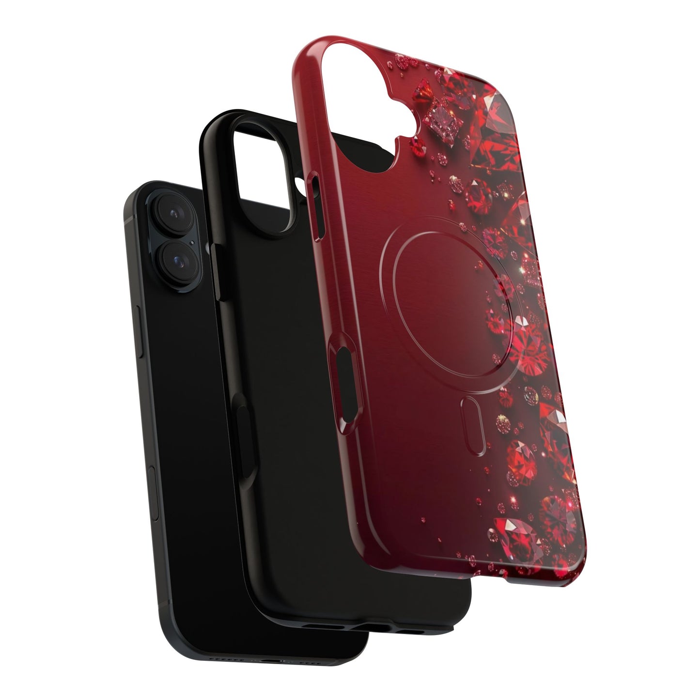 Gemstone Red Tough Magnetic Phone Case - Stylish and Durable Protection