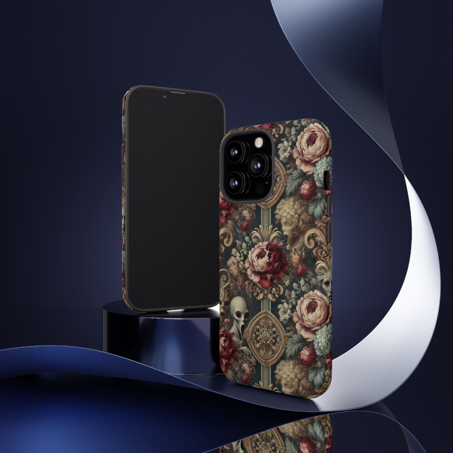 Elegant Alien Floral Phone Case - Tough Cases for Unique Style