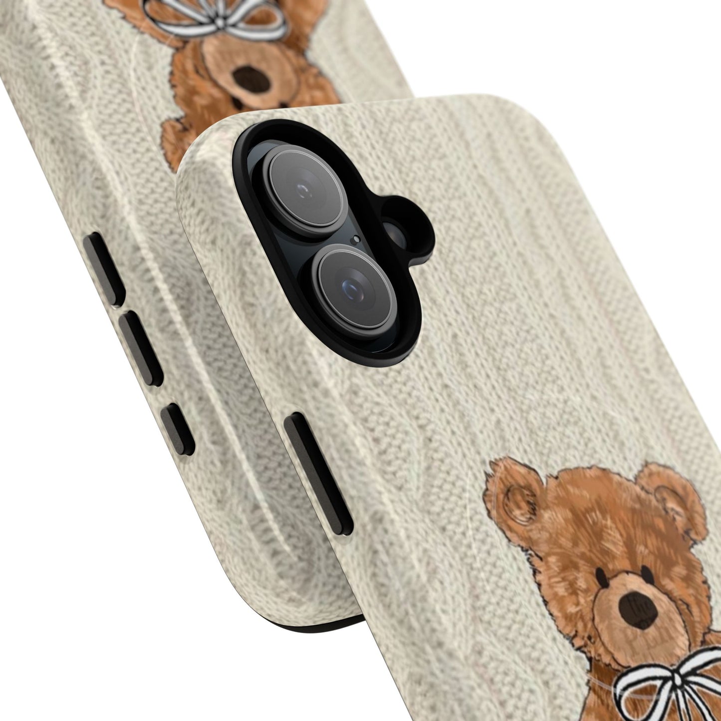 Cozy Bear Magnetic Phone Case - Cute Knit Design for All Ages