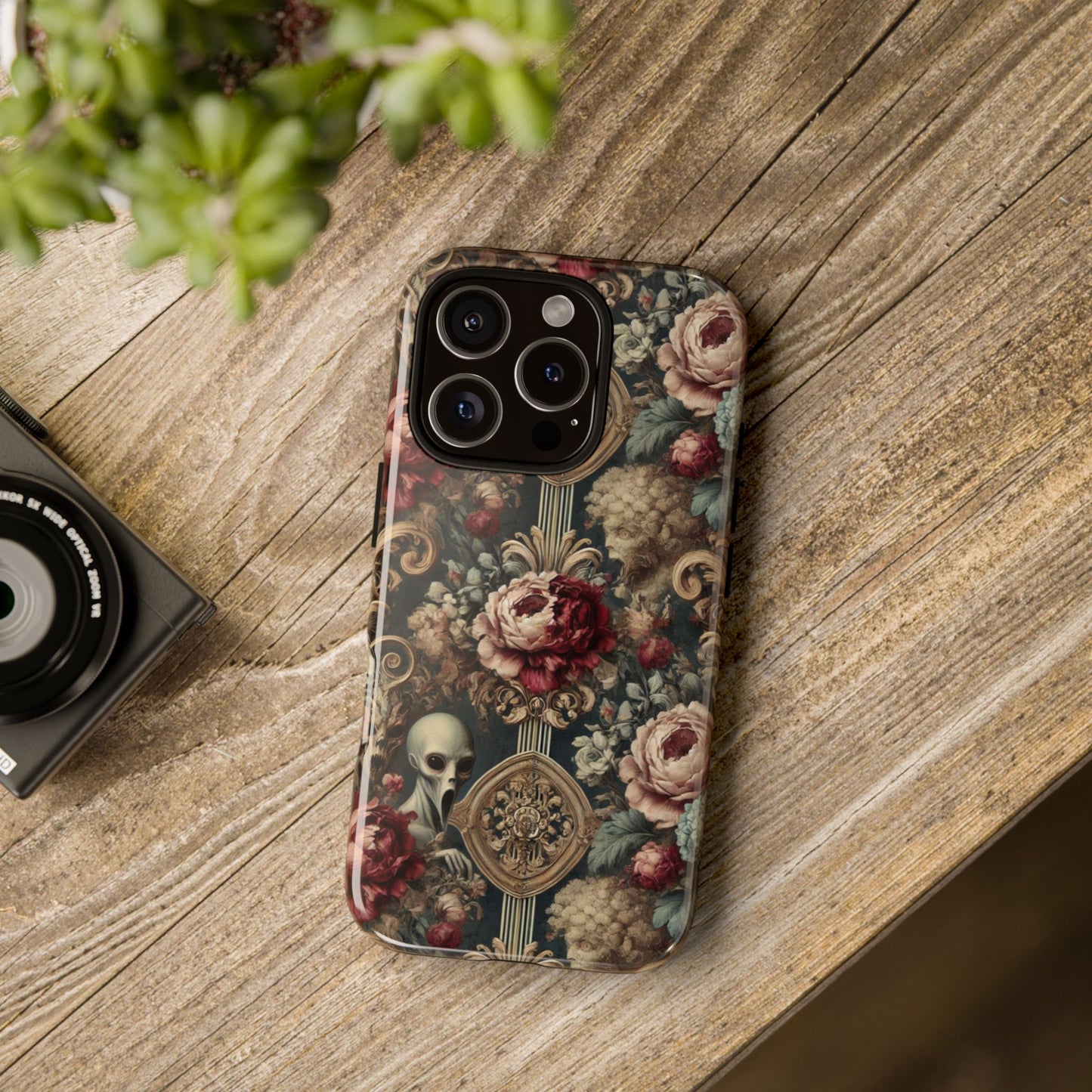 Elegant Alien Floral Phone Case - Tough Cases for Unique Style