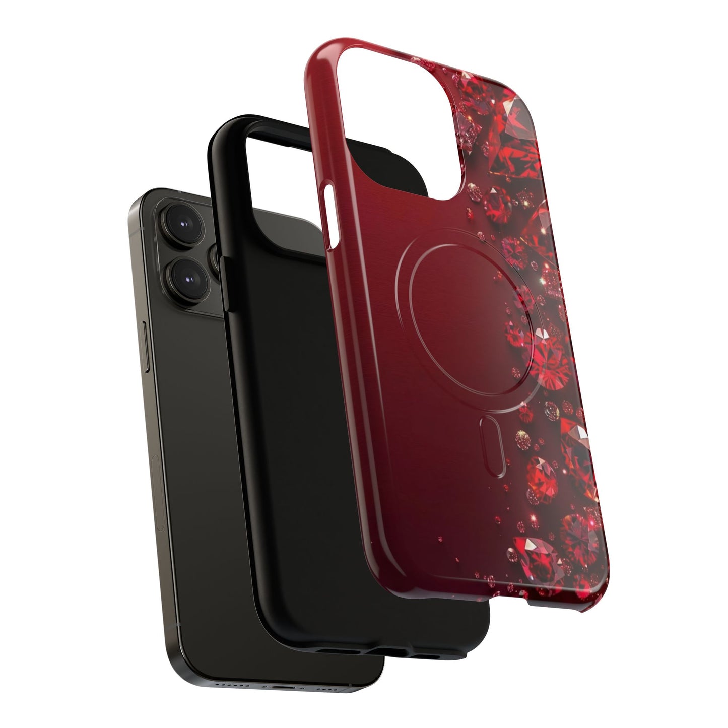 Gemstone Red Tough Magnetic Phone Case - Stylish and Durable Protection