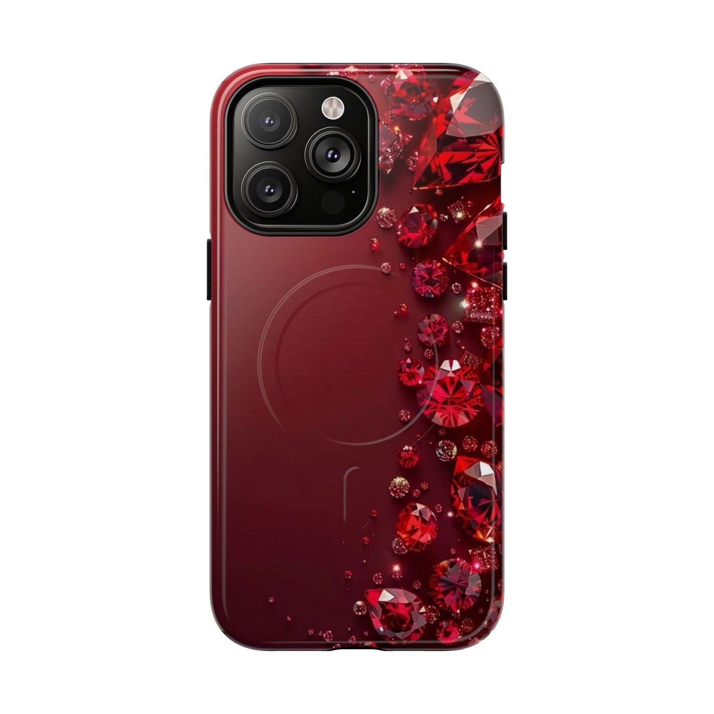 Gemstone Red Tough Magnetic Phone Case - Stylish and Durable Protection