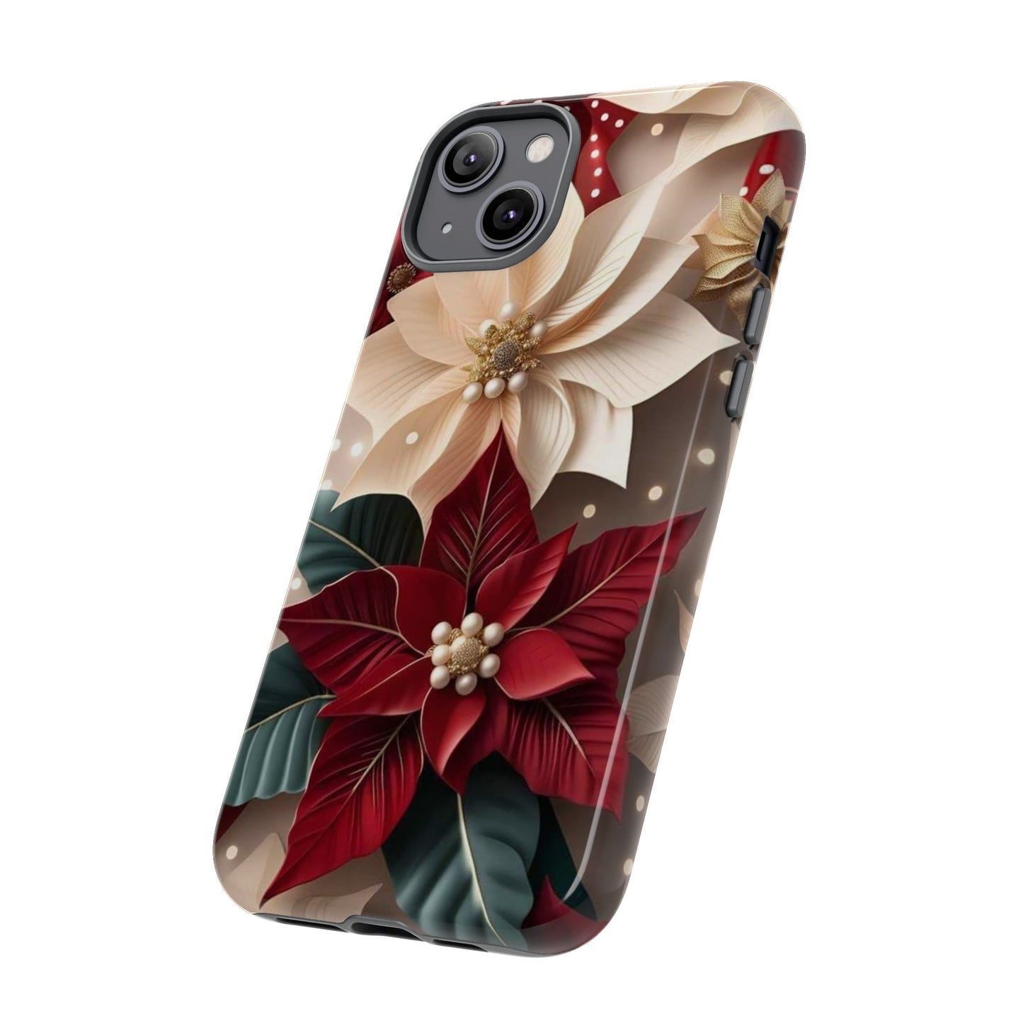 Festive Floral Phone Case - Holiday Design for Tough Protection