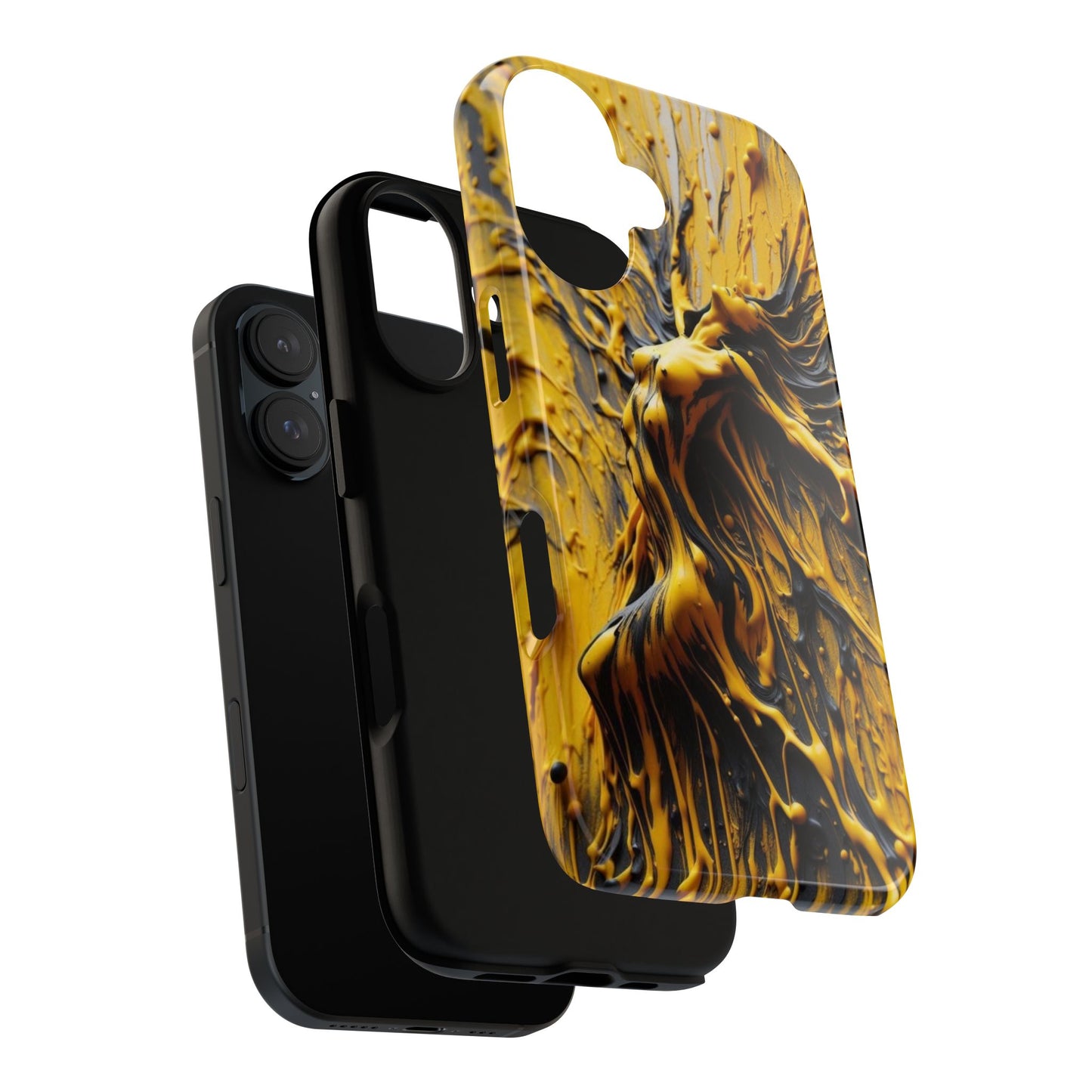 Bold Art Phone Case - Vibrant Yellow Abstract Design