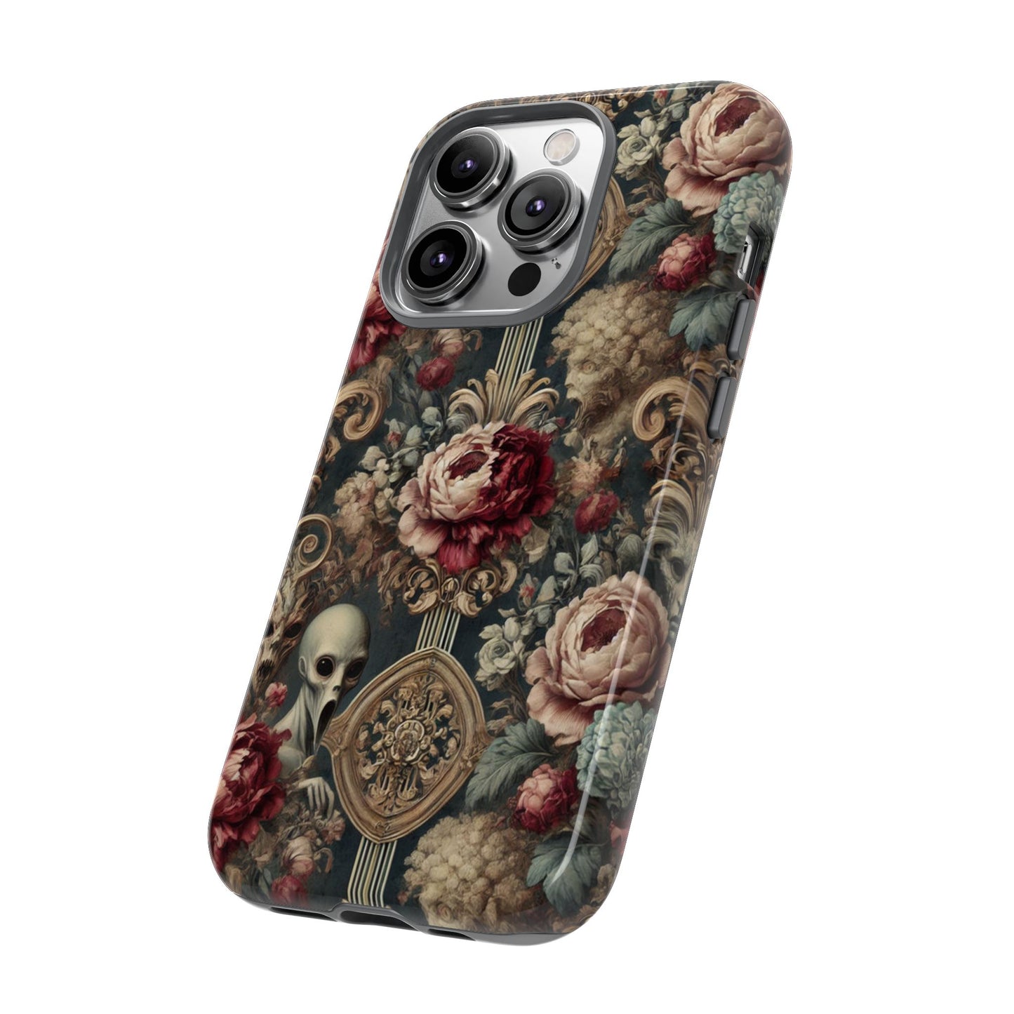 Elegant Alien Floral Phone Case - Tough Cases for Unique Style