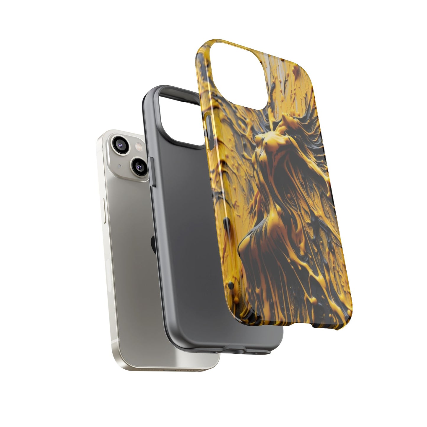 Bold Art Phone Case - Vibrant Yellow Abstract Design