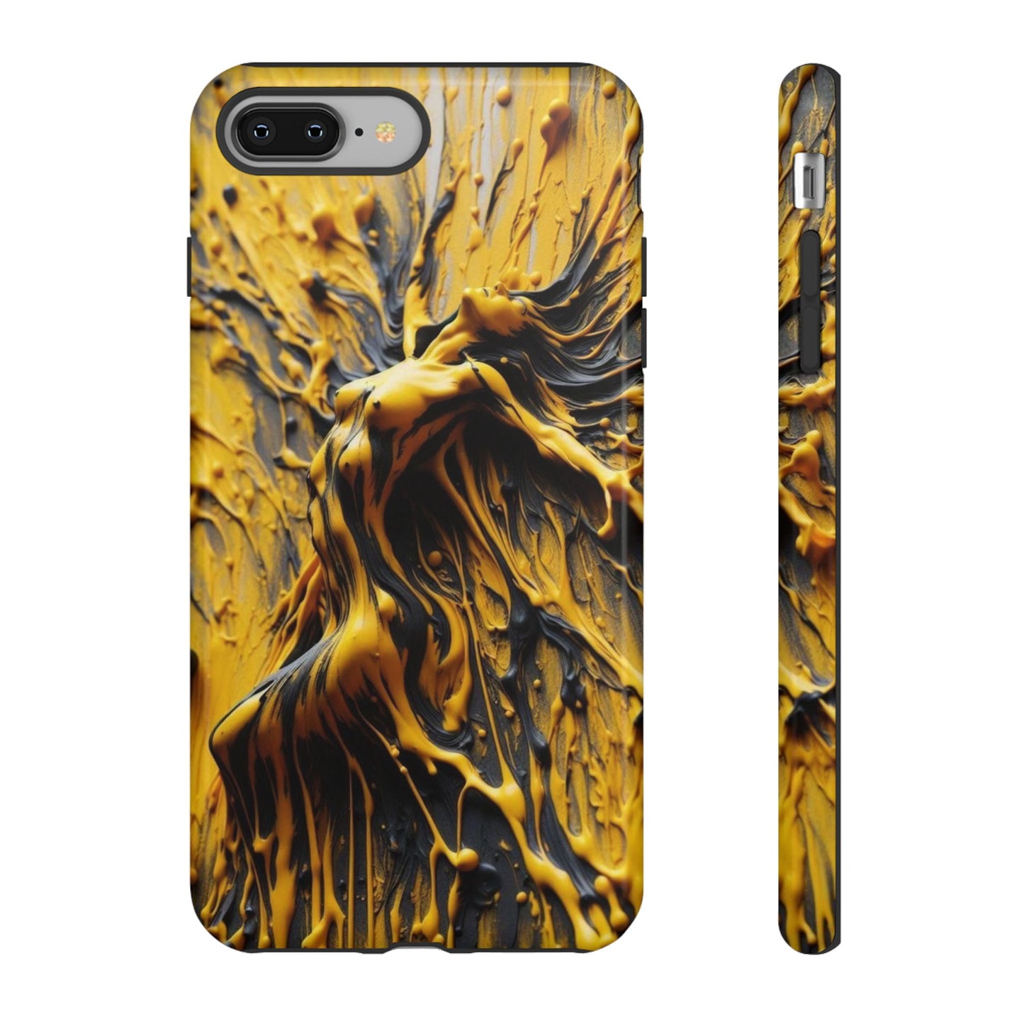 Bold Art Phone Case - Vibrant Yellow Abstract Design