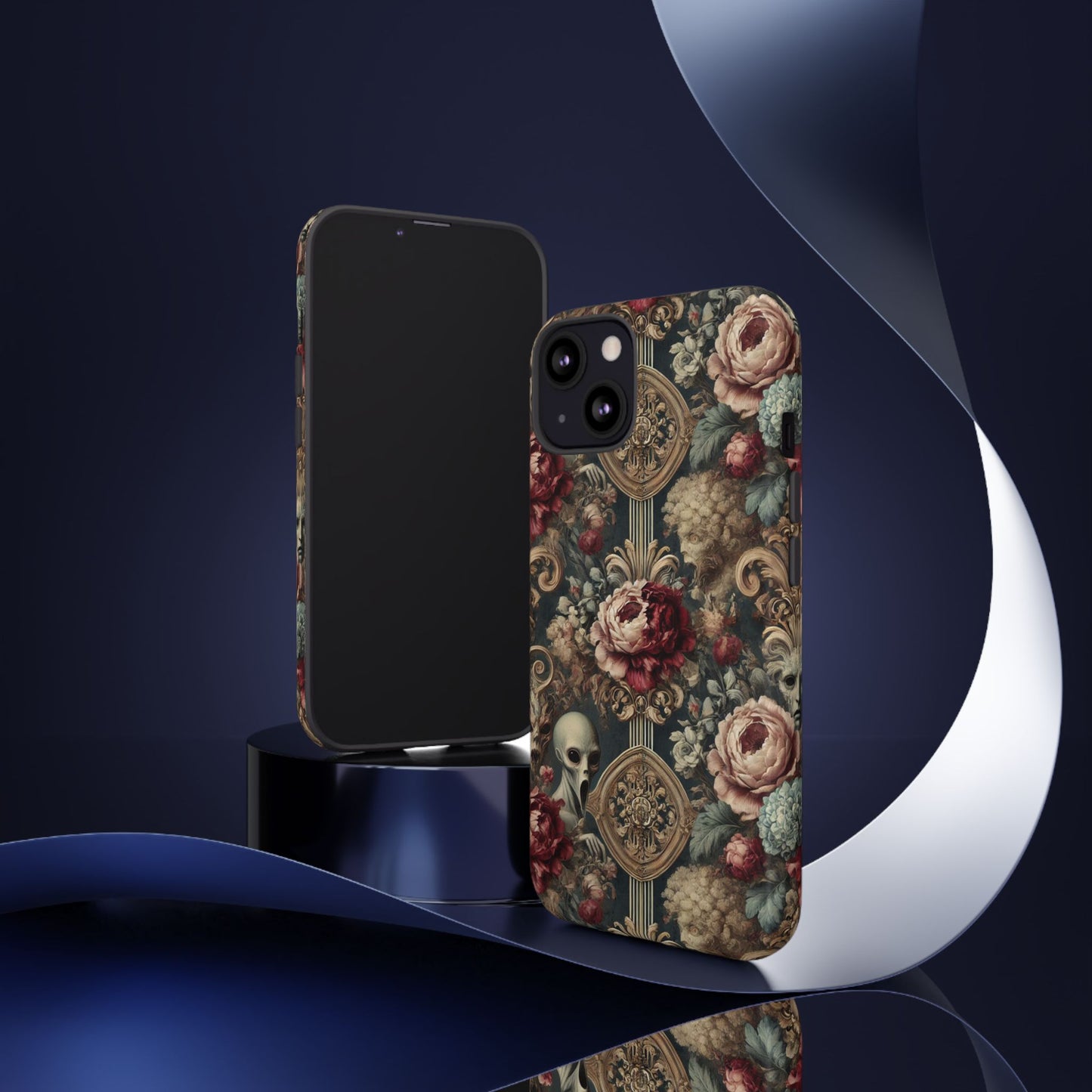 Elegant Alien Floral Phone Case - Tough Cases for Unique Style