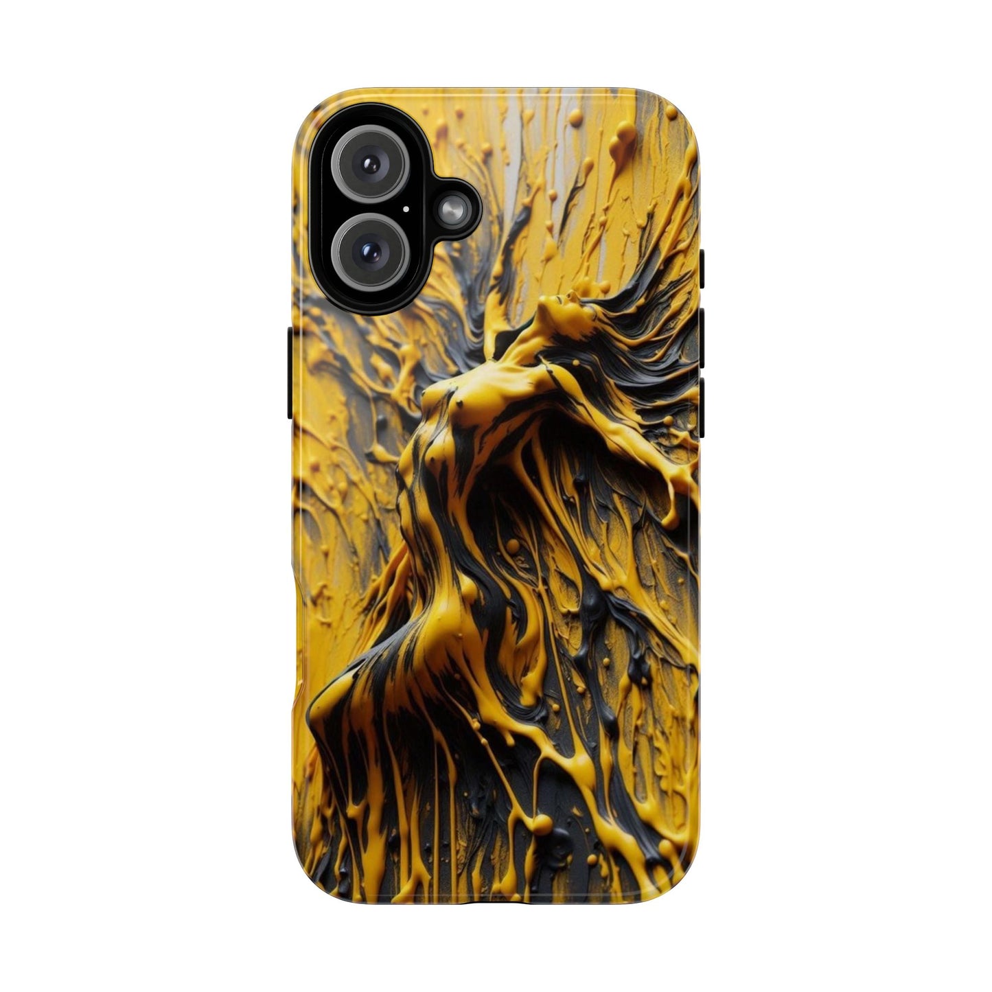 Bold Art Phone Case - Vibrant Yellow Abstract Design