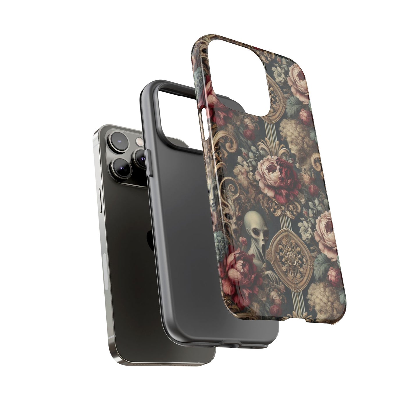 Elegant Alien Floral Phone Case - Tough Cases for Unique Style