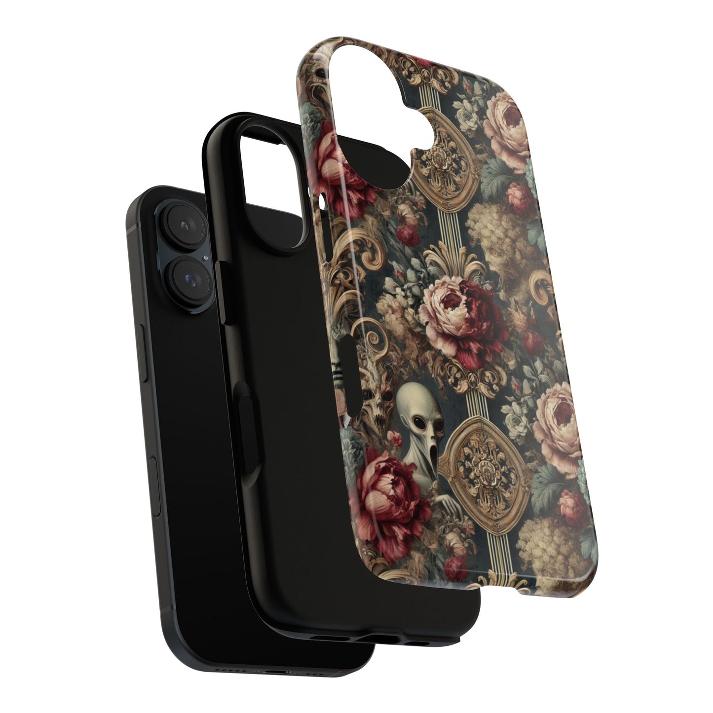 Elegant Alien Floral Phone Case - Tough Cases for Unique Style