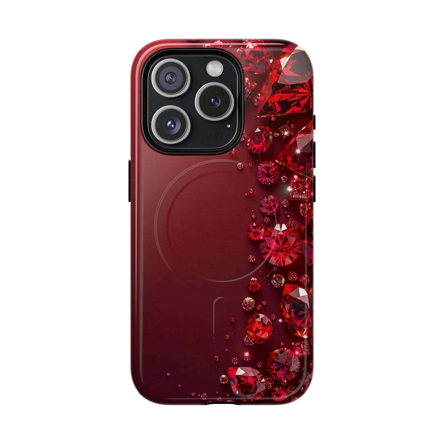 Gemstone Red Tough Magnetic Phone Case - Stylish and Durable Protection