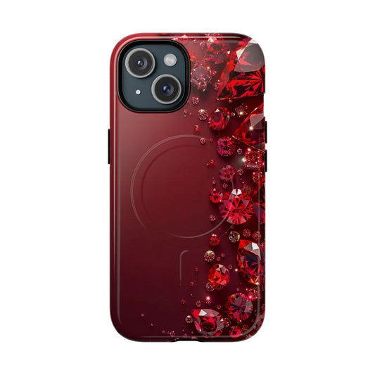 Gemstone Red Tough Magnetic Phone Case - Stylish and Durable Protection