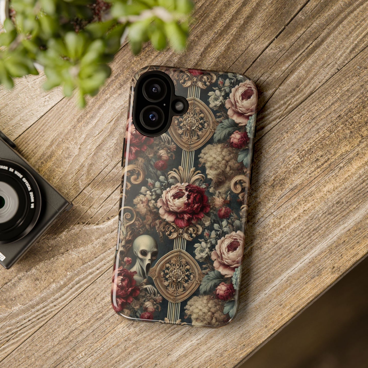 Elegant Alien Floral Phone Case - Tough Cases for Unique Style