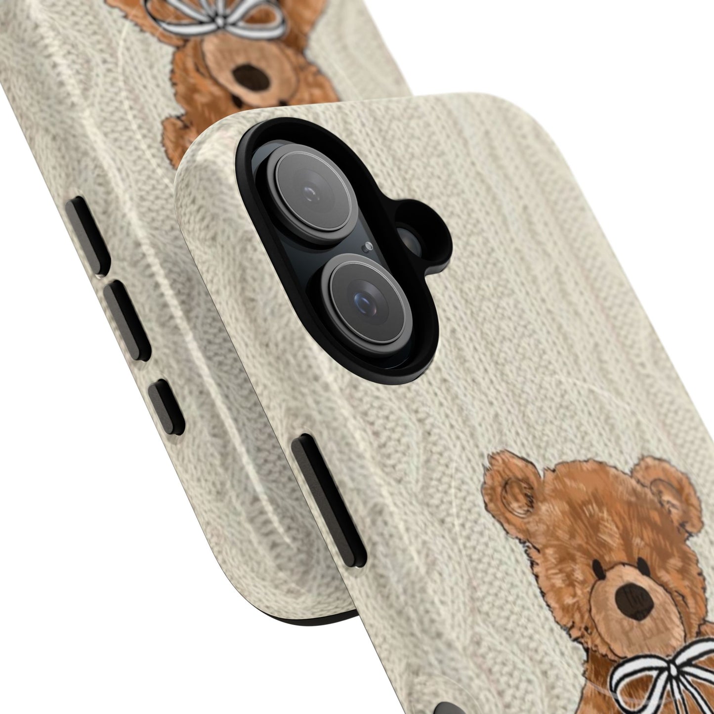 Cozy Bear Magnetic Phone Case - Cute Knit Design for All Ages