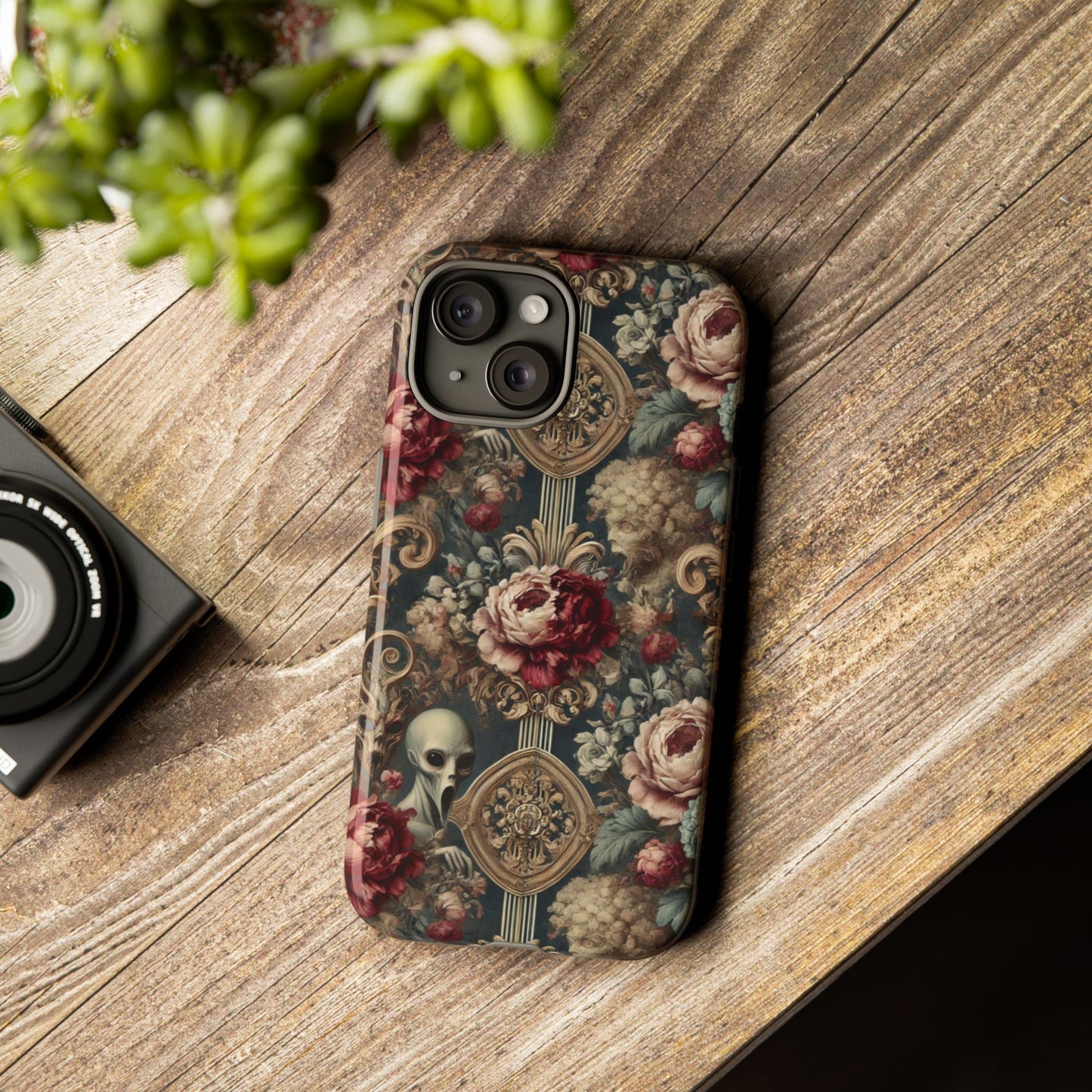 Elegant Alien Floral Phone Case - Tough Cases for Unique Style