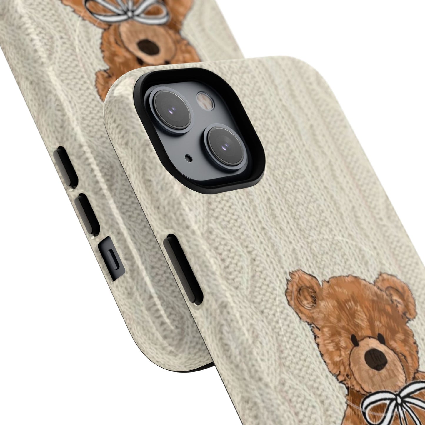 Cozy Bear Magnetic Phone Case - Cute Knit Design for All Ages