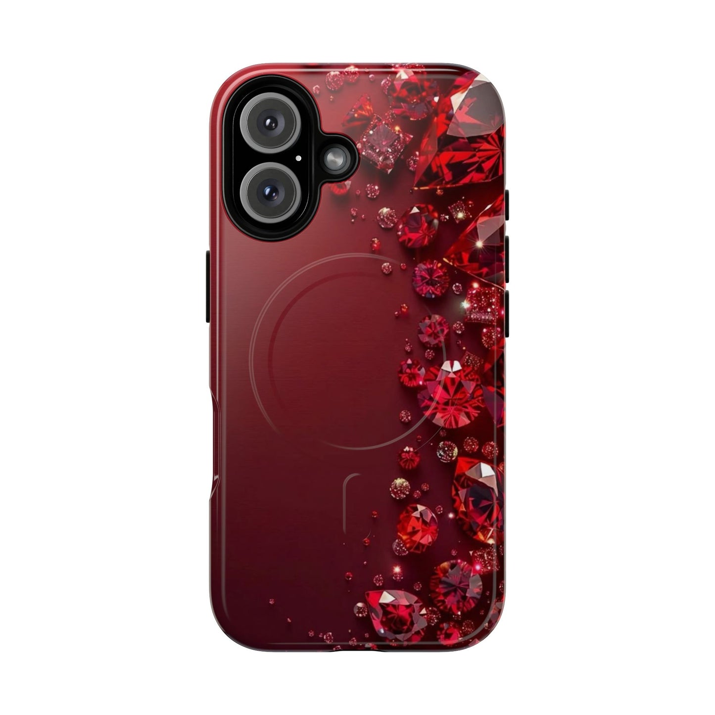 Gemstone Red Tough Magnetic Phone Case - Stylish and Durable Protection