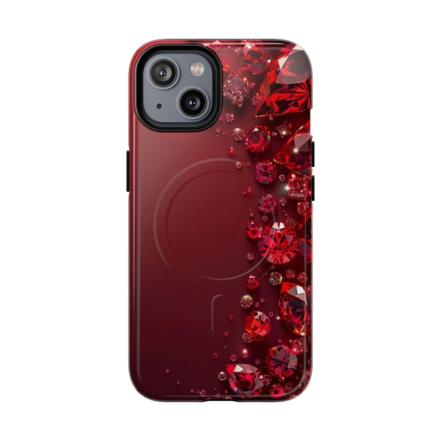 Gemstone Red Tough Magnetic Phone Case - Stylish and Durable Protection