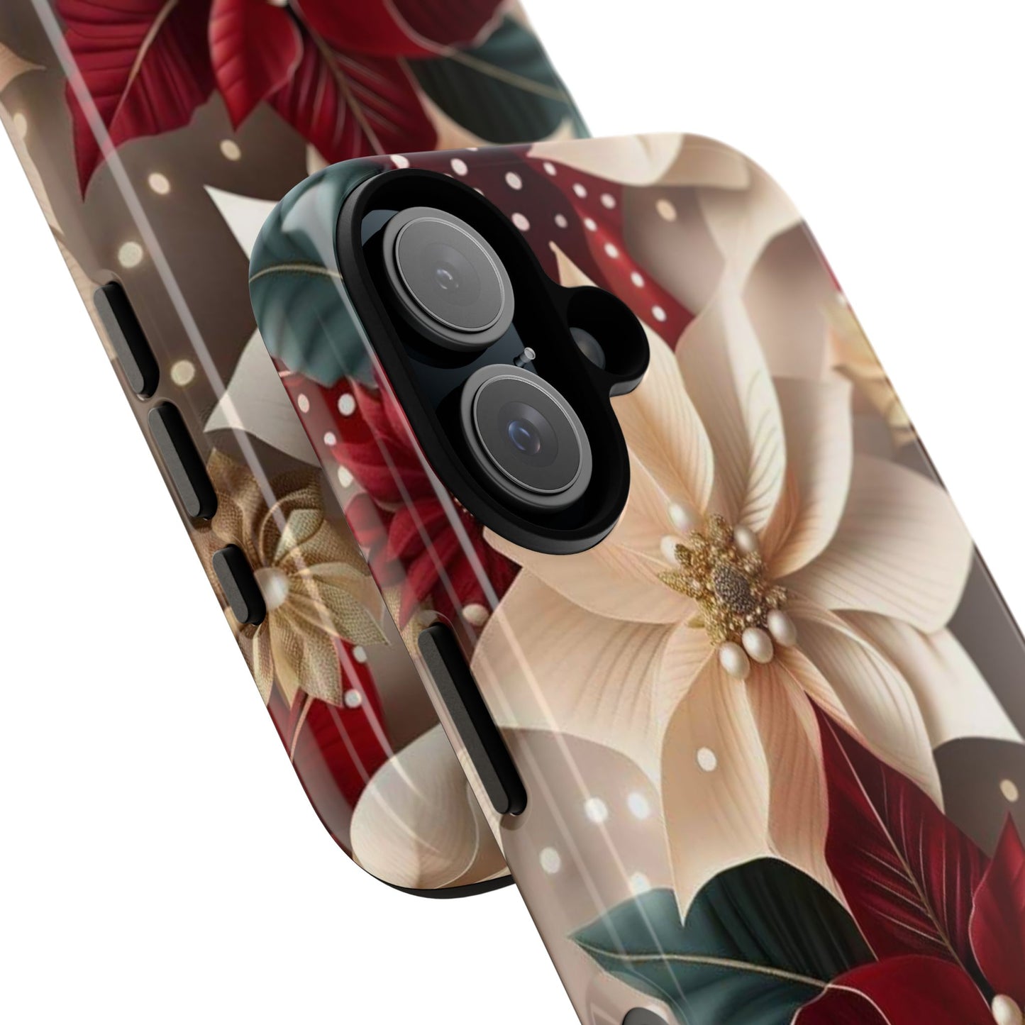 Festive Floral Phone Case - Holiday Design for Tough Protection