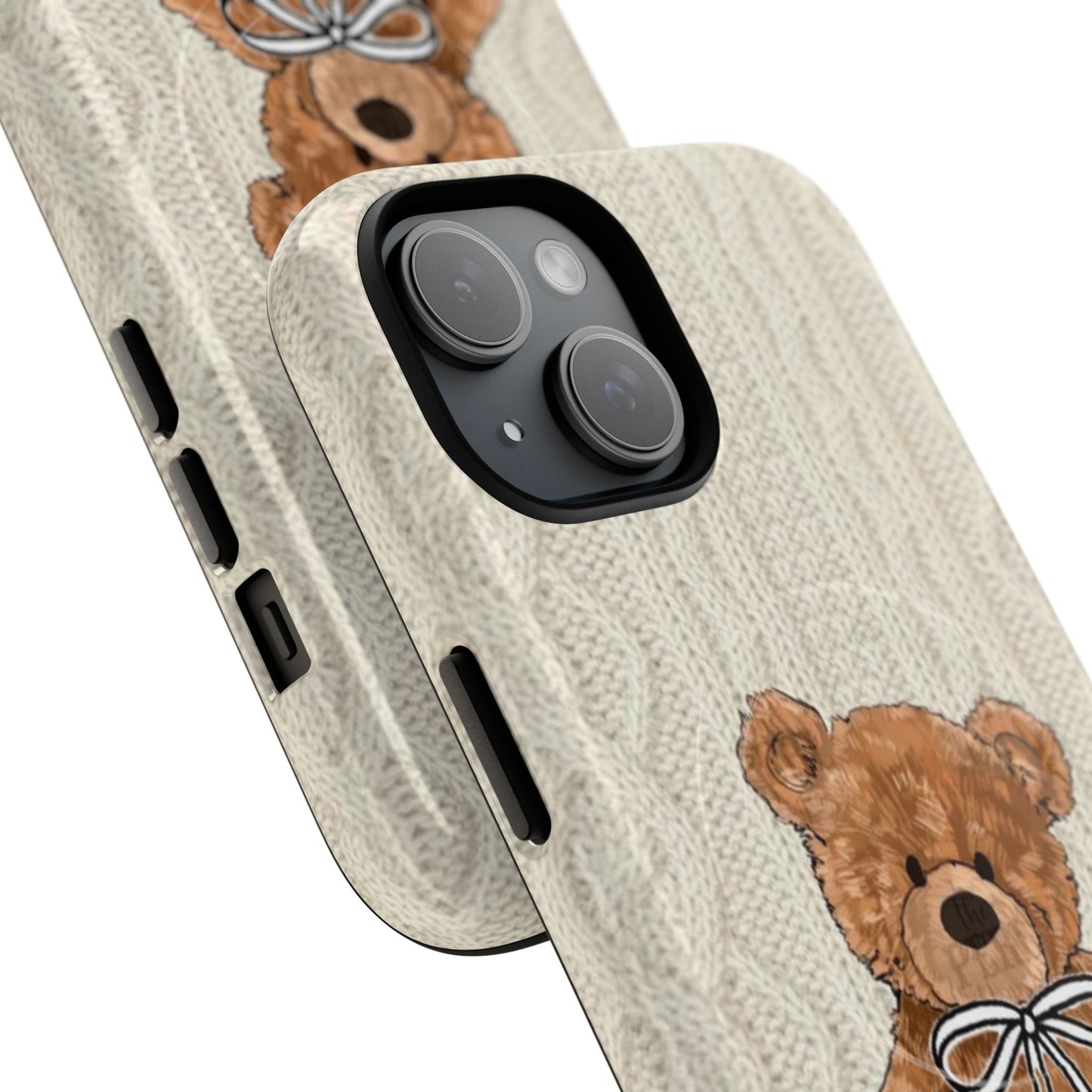 Cozy Bear Magnetic Phone Case - Cute Knit Design for All Ages