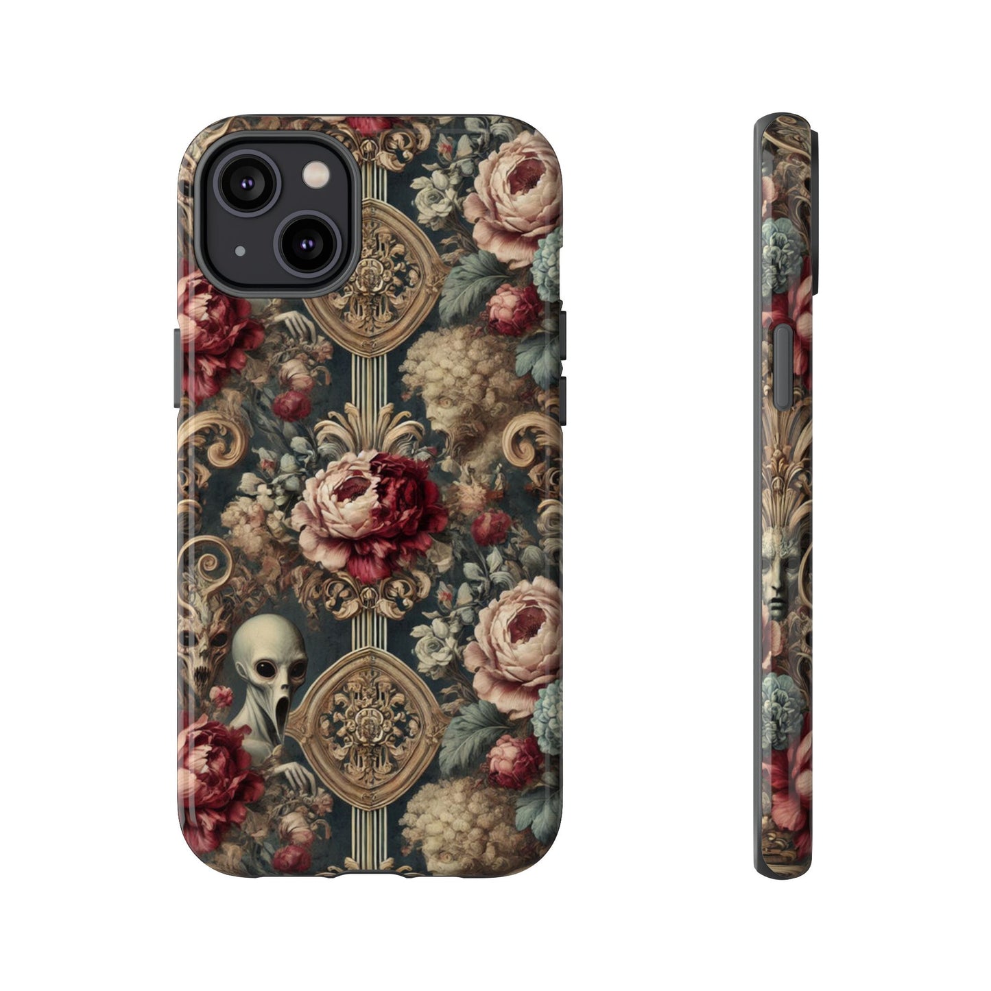 Elegant Alien Floral Phone Case - Tough Cases for Unique Style