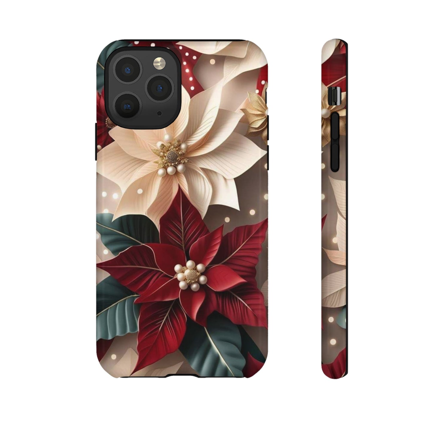 Festive Floral Phone Case - Holiday Design for Tough Protection