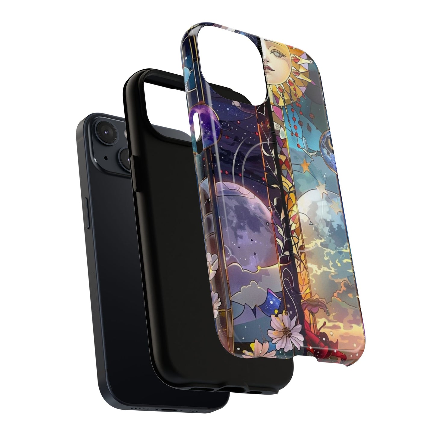 Artistic Tough Magnetic Phone Case - Celestial Design