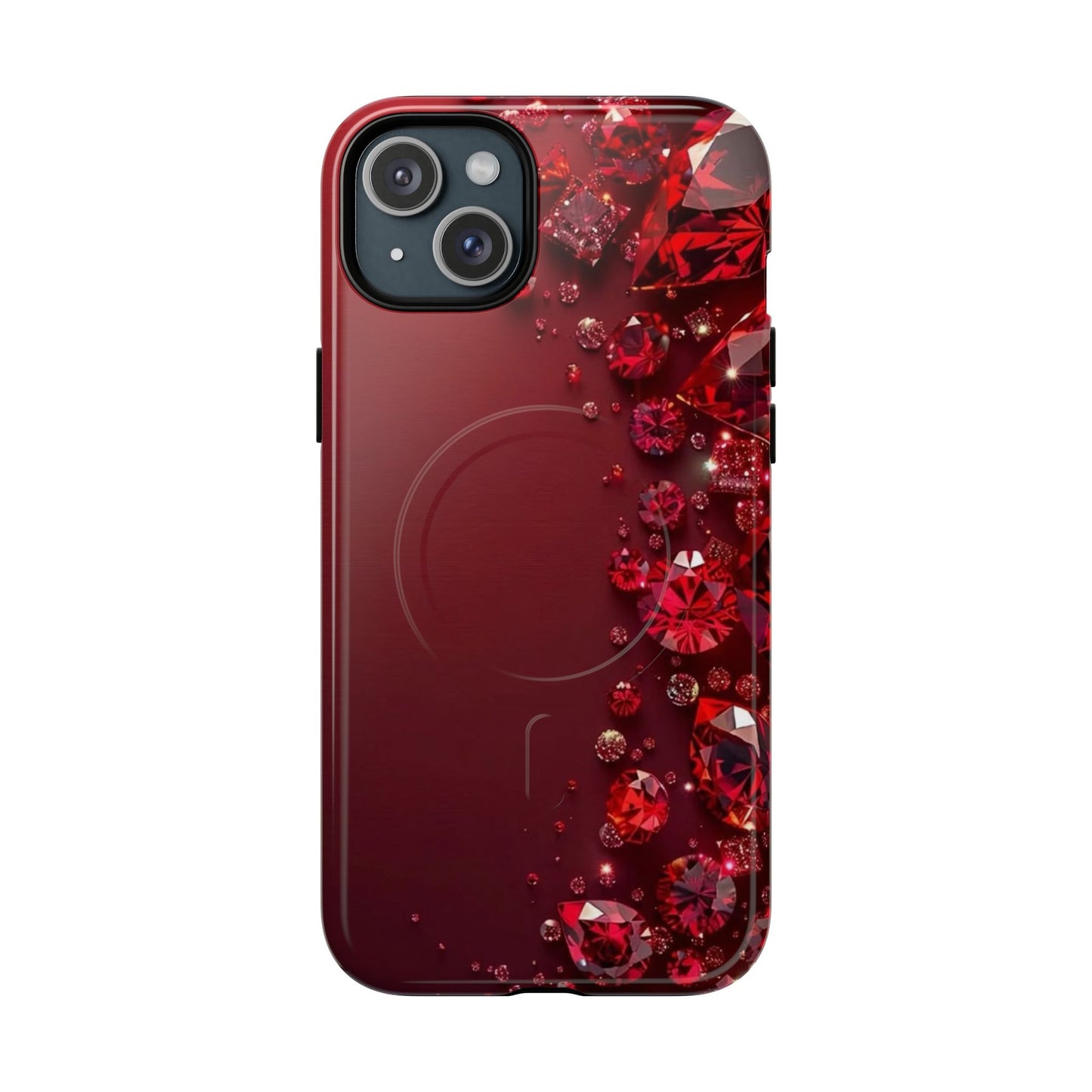 Gemstone Red Tough Magnetic Phone Case - Stylish and Durable Protection