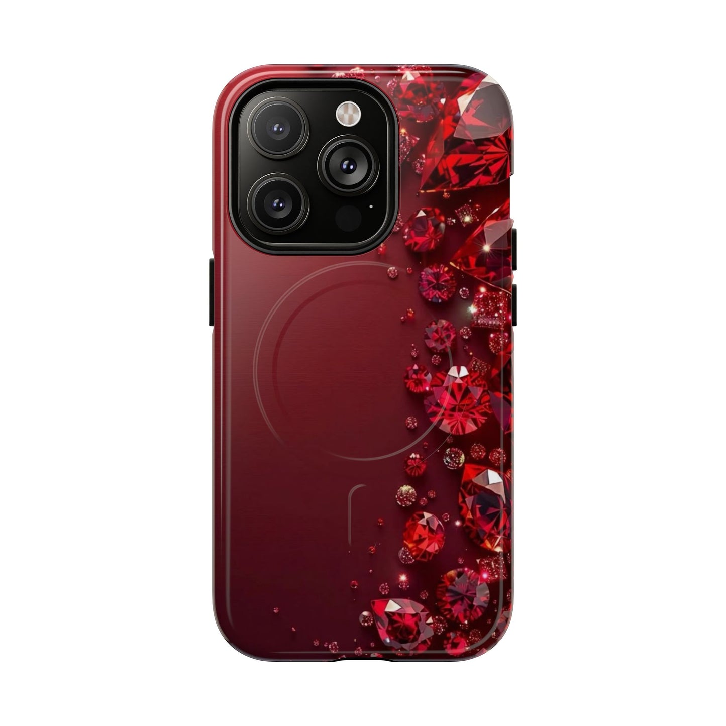 Gemstone Red Tough Magnetic Phone Case - Stylish and Durable Protection