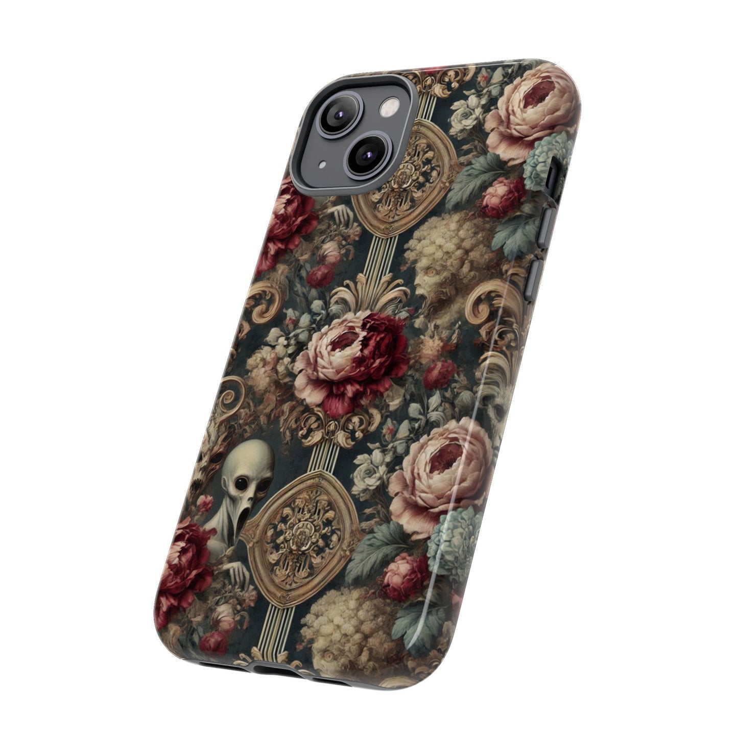 Elegant Alien Floral Phone Case - Tough Cases for Unique Style