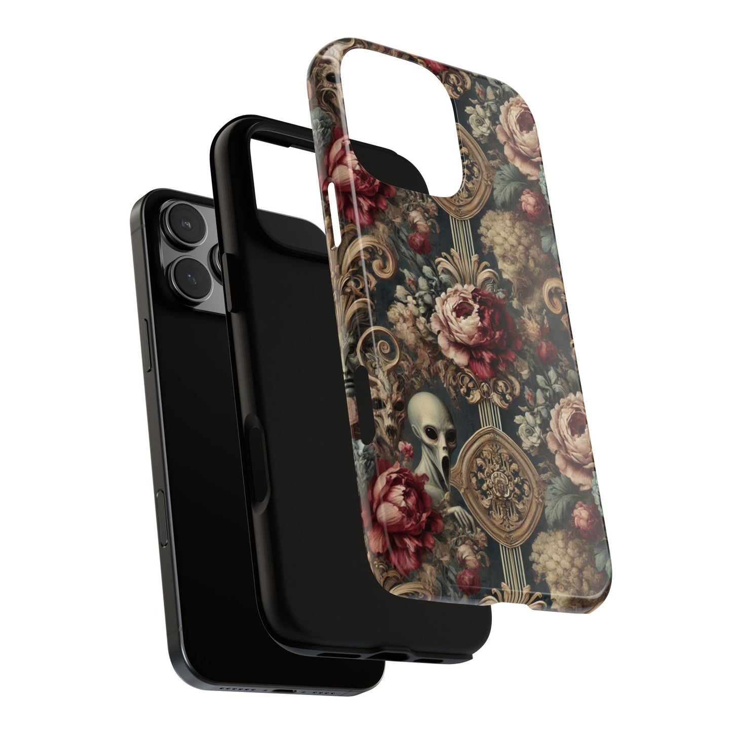 Elegant Alien Floral Phone Case - Tough Cases for Unique Style