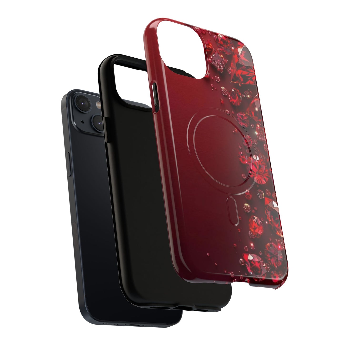 Gemstone Red Tough Magnetic Phone Case - Stylish and Durable Protection