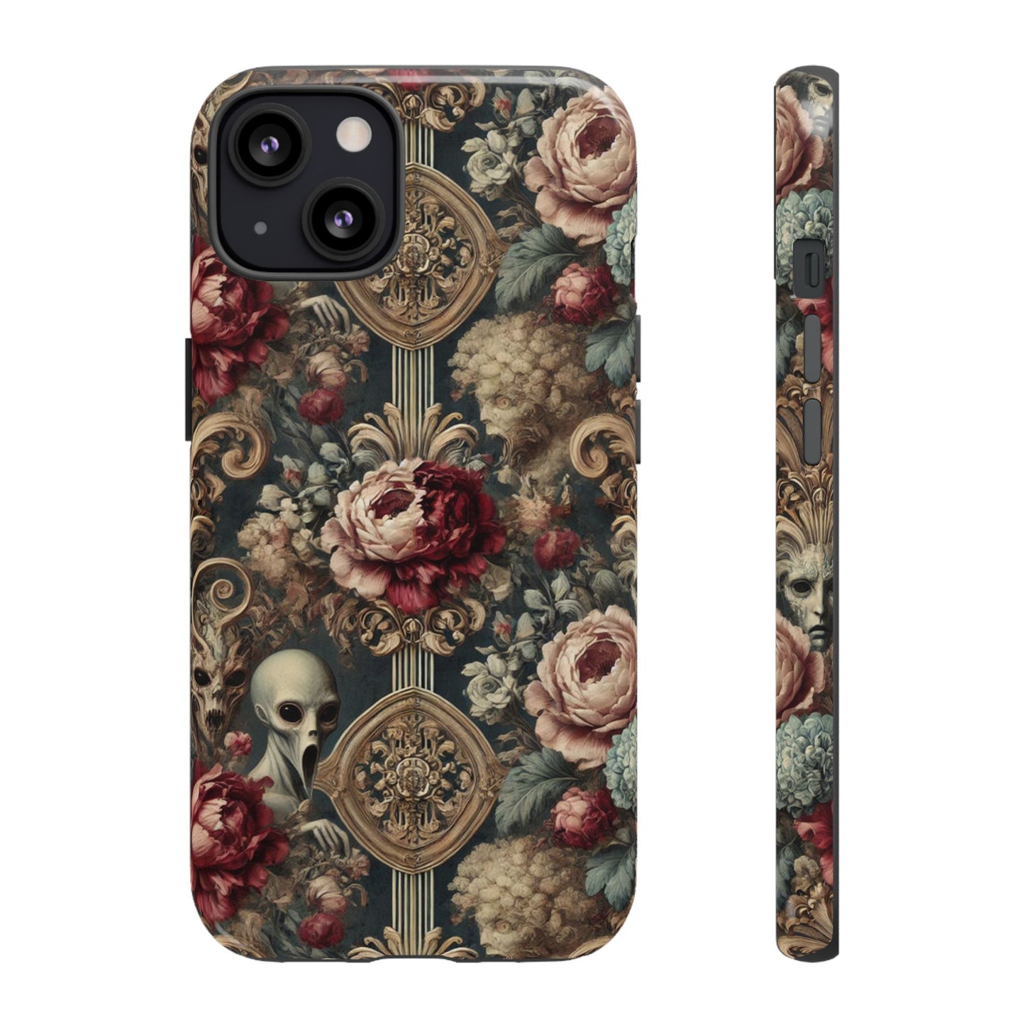 Elegant Alien Floral Phone Case - Tough Cases for Unique Style