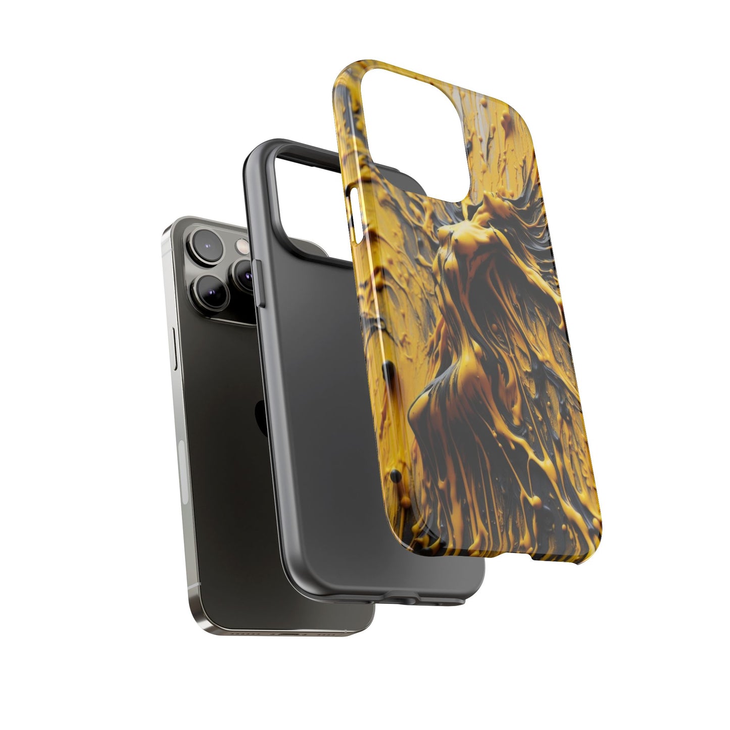 Bold Art Phone Case - Vibrant Yellow Abstract Design