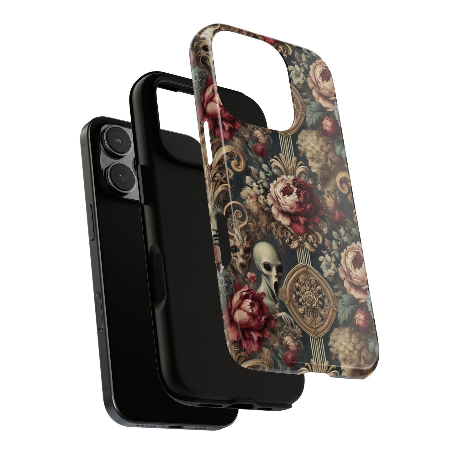 Elegant Alien Floral Phone Case - Tough Cases for Unique Style