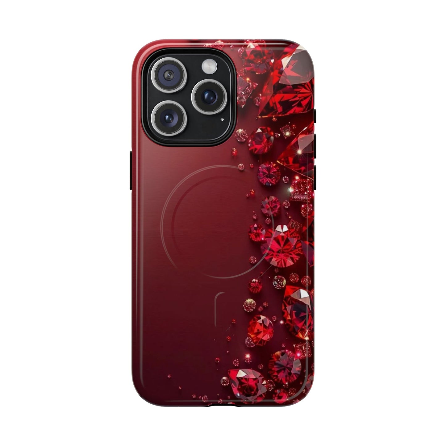 Gemstone Red Tough Magnetic Phone Case - Stylish and Durable Protection