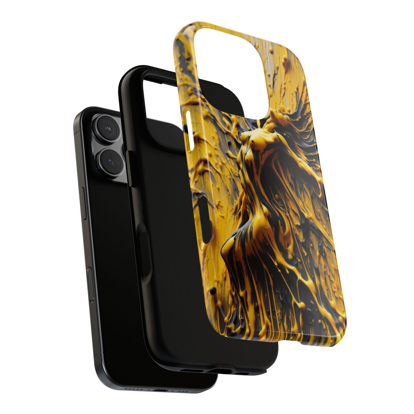 Bold Art Phone Case - Vibrant Yellow Abstract Design