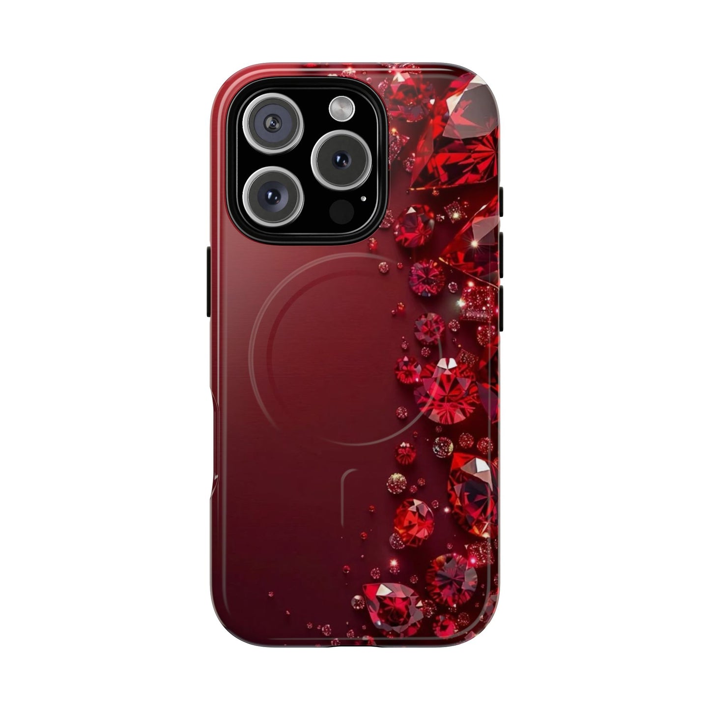 Gemstone Red Tough Magnetic Phone Case - Stylish and Durable Protection