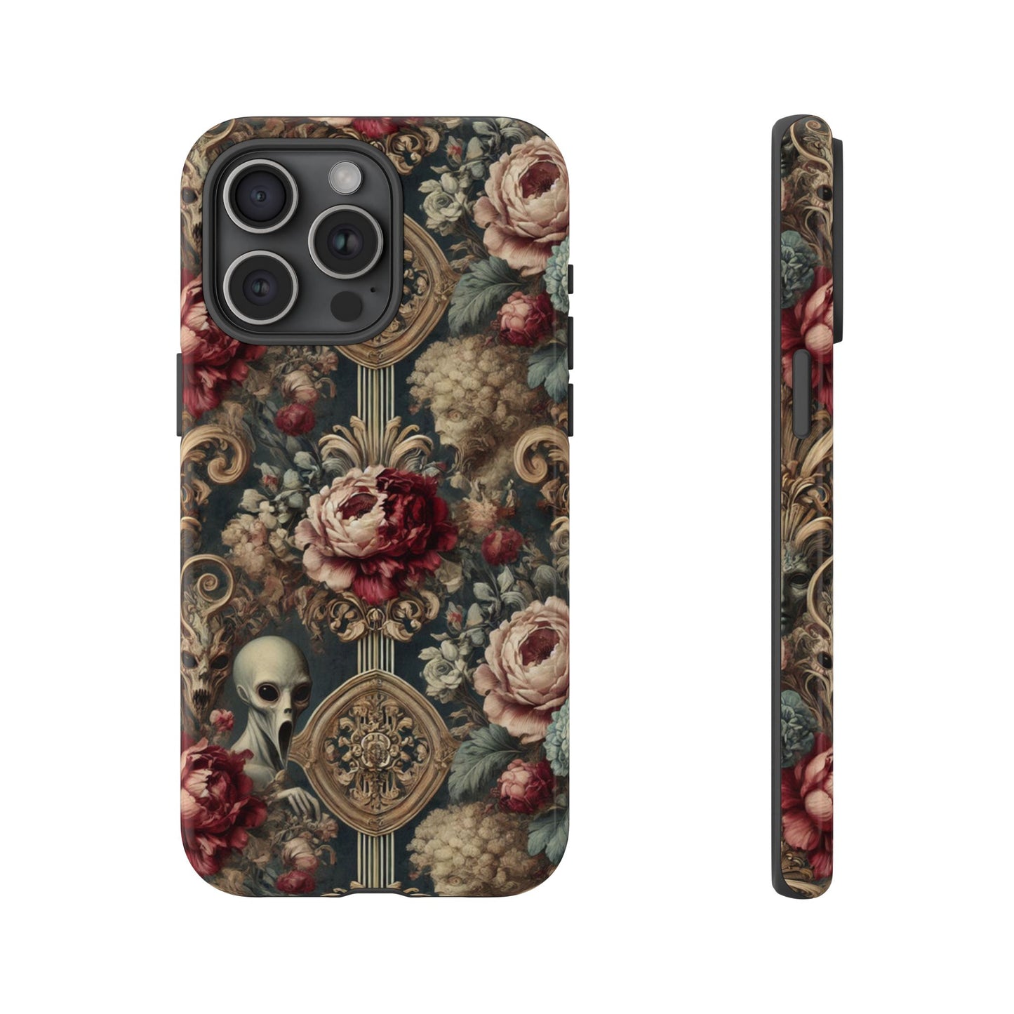 Elegant Alien Floral Phone Case - Tough Cases for Unique Style