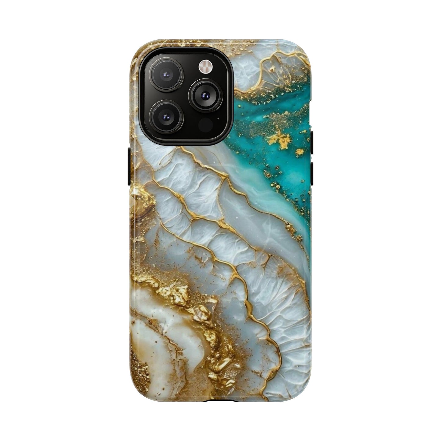 Elegant Tough Magnetic Phone Case with Marble Design