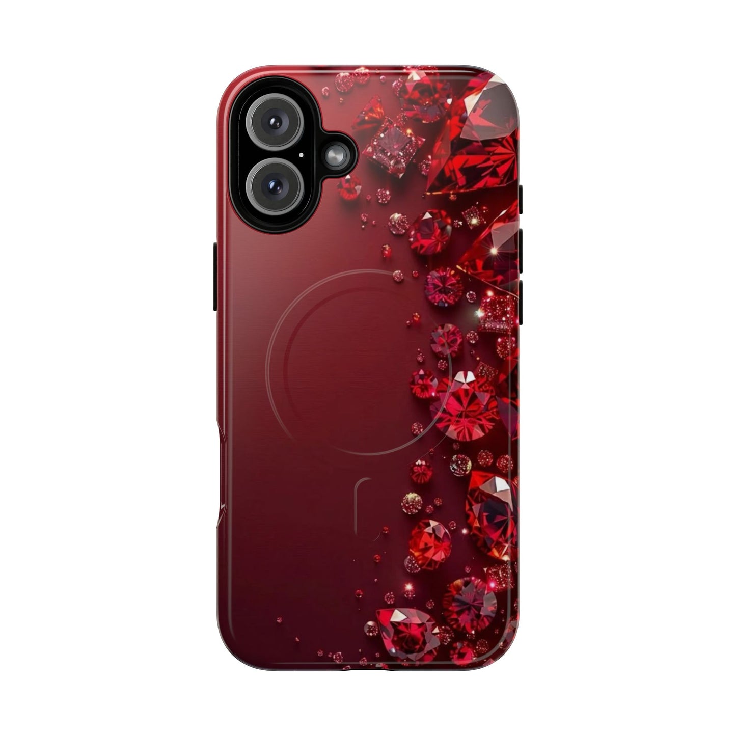 Gemstone Red Tough Magnetic Phone Case - Stylish and Durable Protection