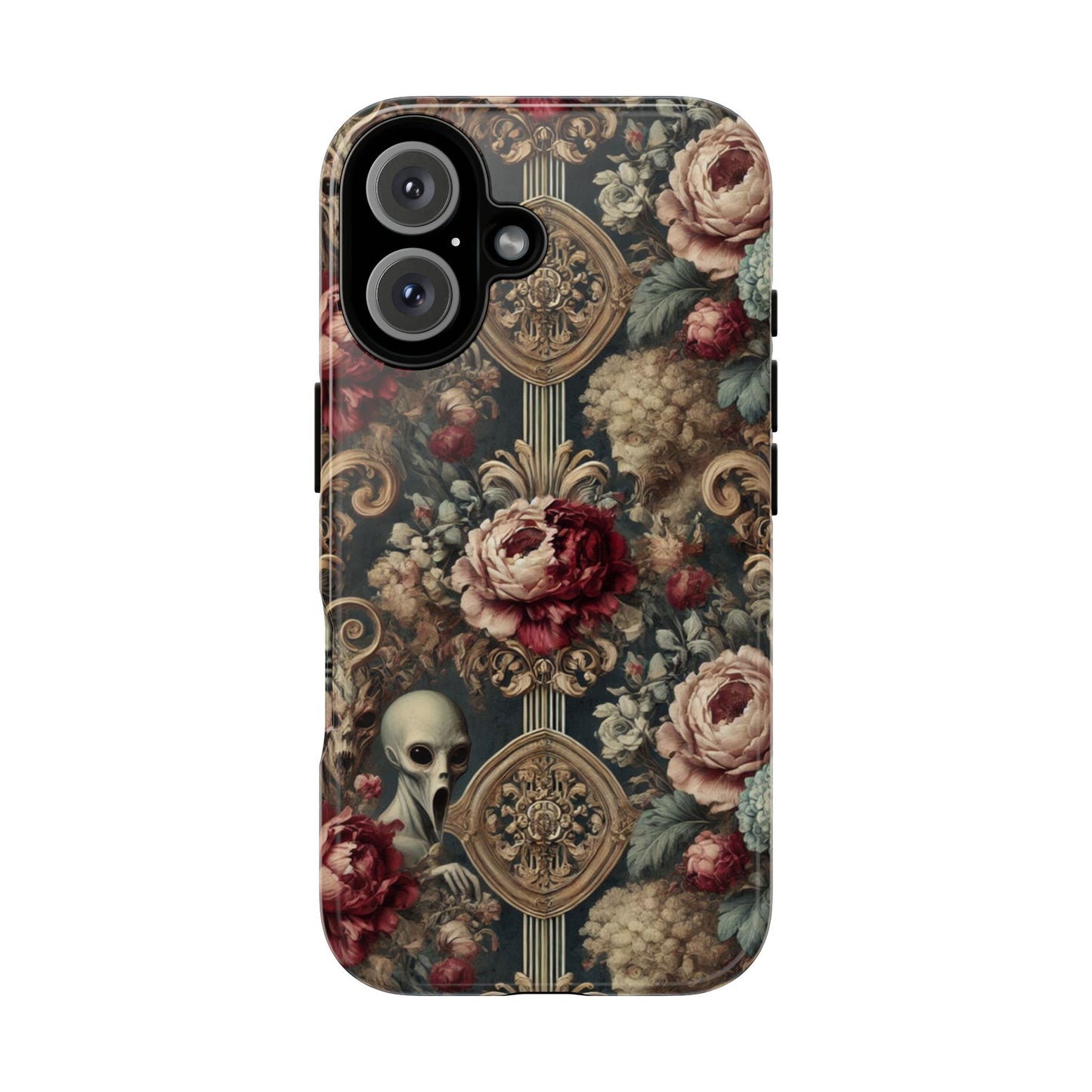 Elegant Alien Floral Phone Case - Tough Cases for Unique Style