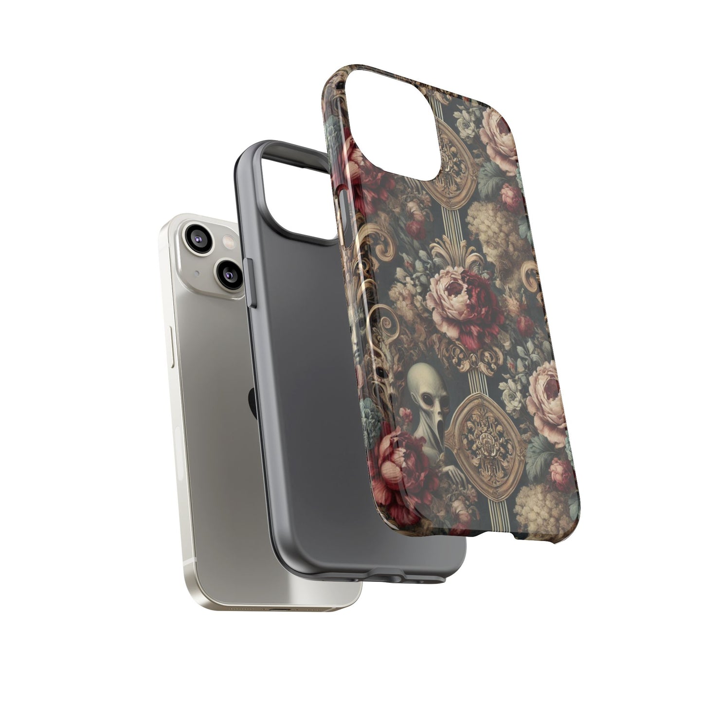 Elegant Alien Floral Phone Case - Tough Cases for Unique Style